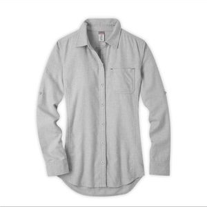 Stio dove grey button up flannel S